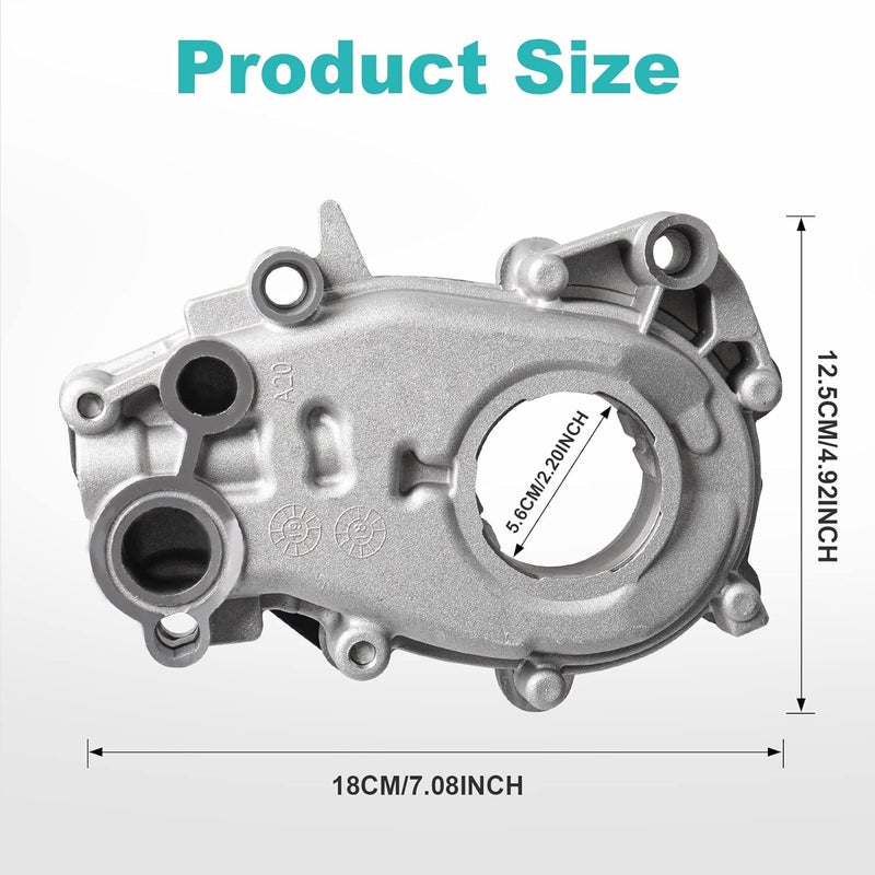 Dexepe Oil Pump,M353 Oil Pump Compatible with Chevy GMC Buick Enclave Cadillac Impala Traverse Saturn Saab 2.8L 3.0L 3.6L V6 DOHC 24 Replace # 12640448 224-43667 - Image 3
